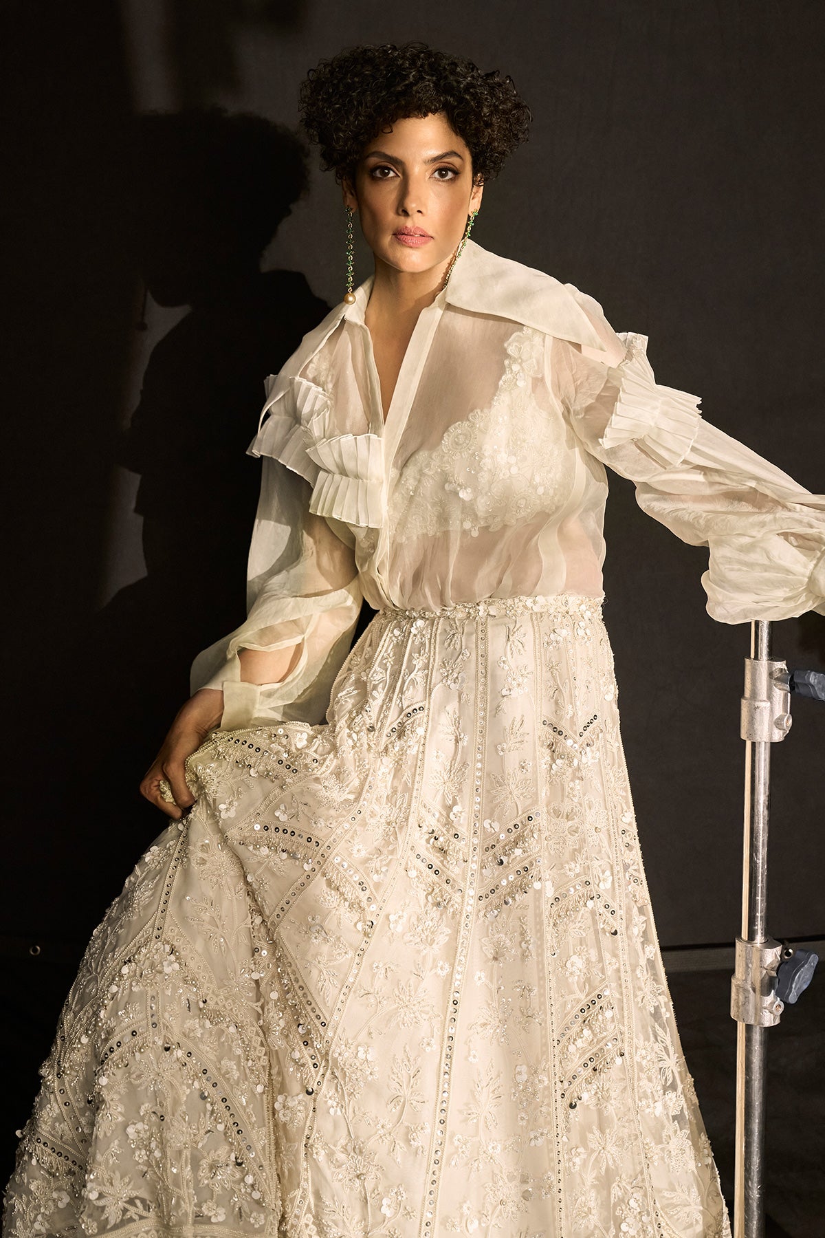 DONNA SHIRT LEHENGA SET